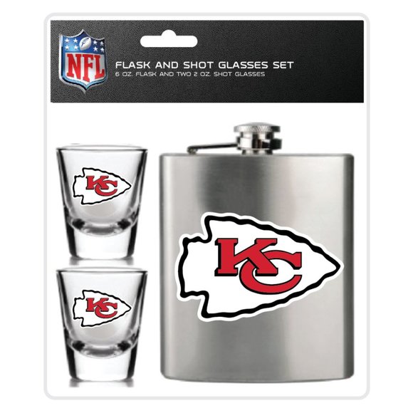 Other - NFL Kansas City Chiefs Flask & Shot Glasses Set